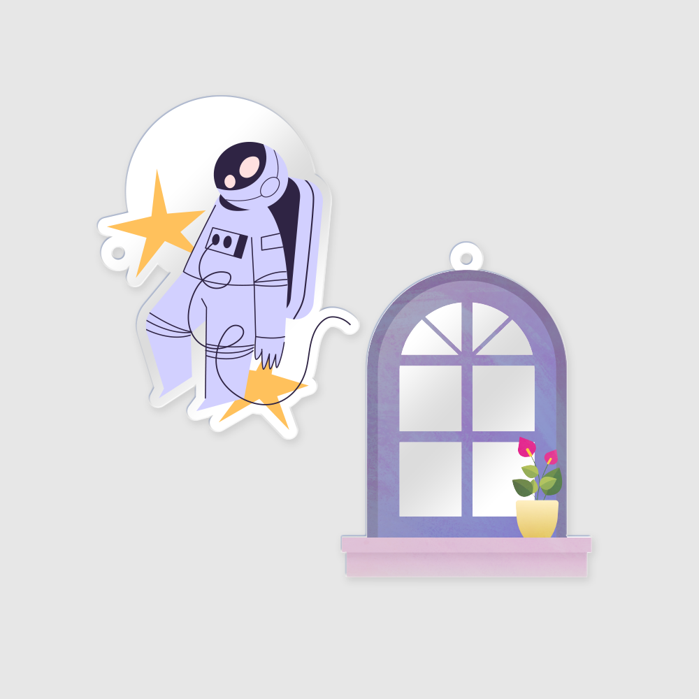 미러 아크릴 키링
